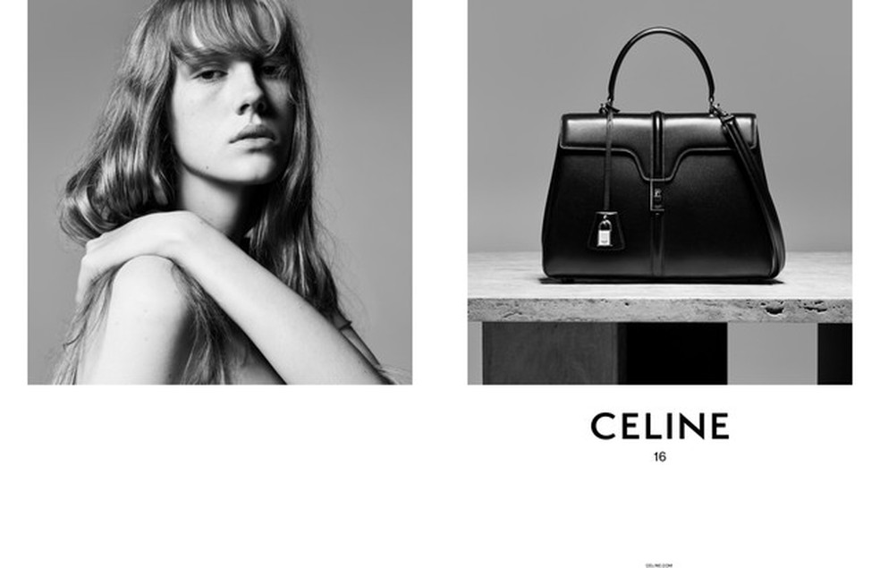 A nova campanha da Celine, com a bolsa 16 em destaque (Foto: Divulgação) — Foto: Vogue
