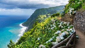 Um guia das ilhas nos Açores, em Portugal