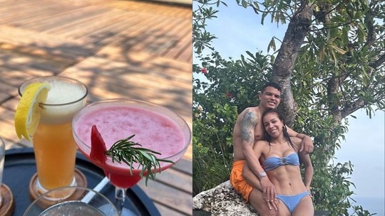 Belle Silva mostra fotos de viagem a Bali com Thiago Silva