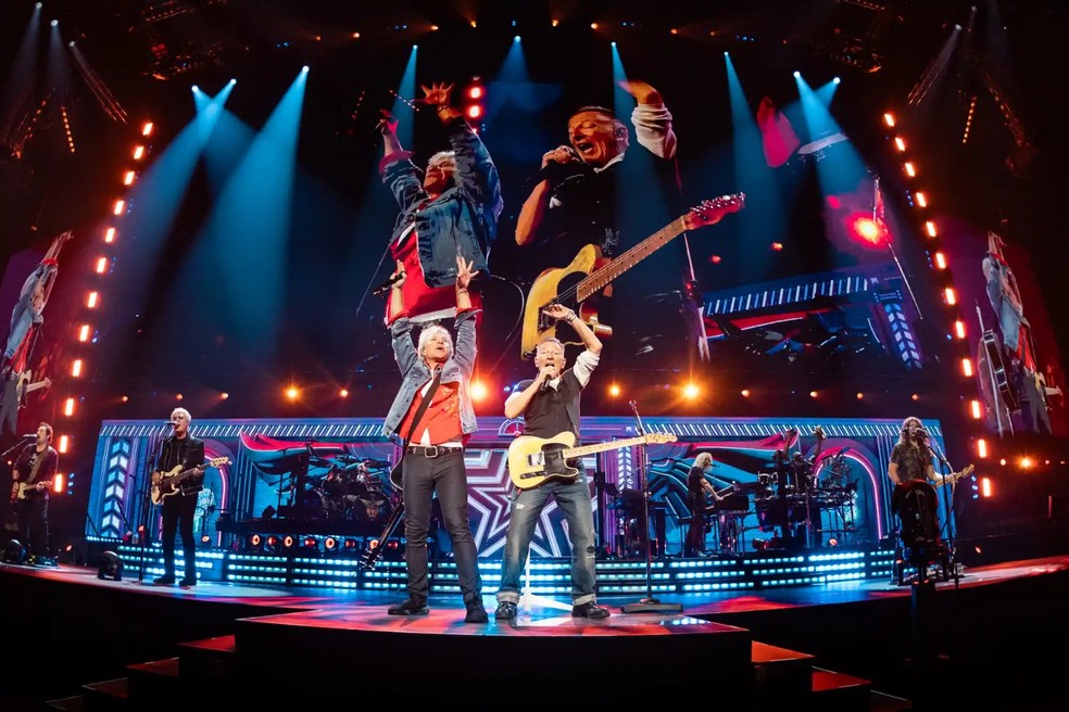 Bruce Springsteen e Bon Jovi — Foto: Cherie Hansson