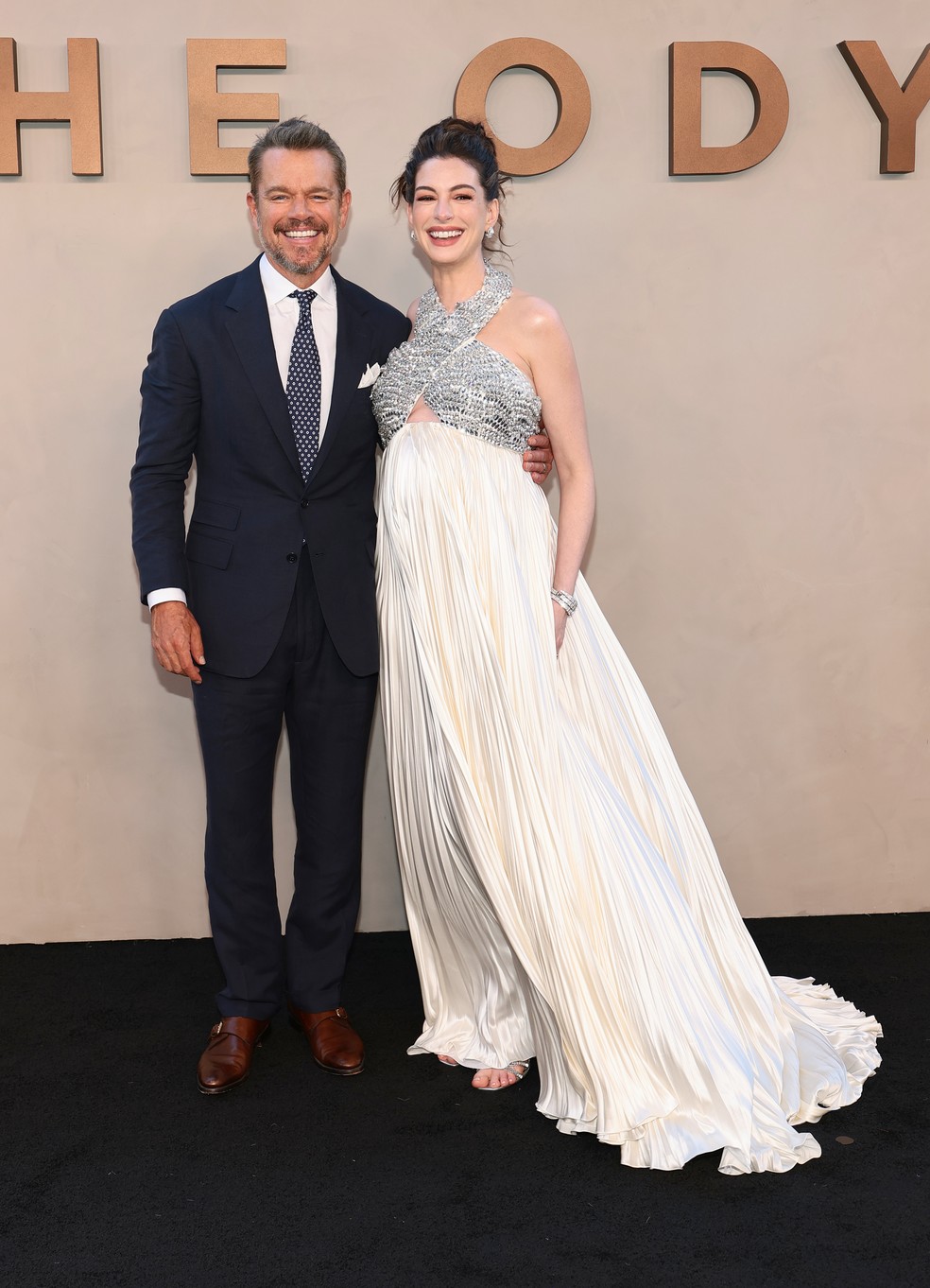 Matt Damon e Anne Hathaway — Foto: Getty Images