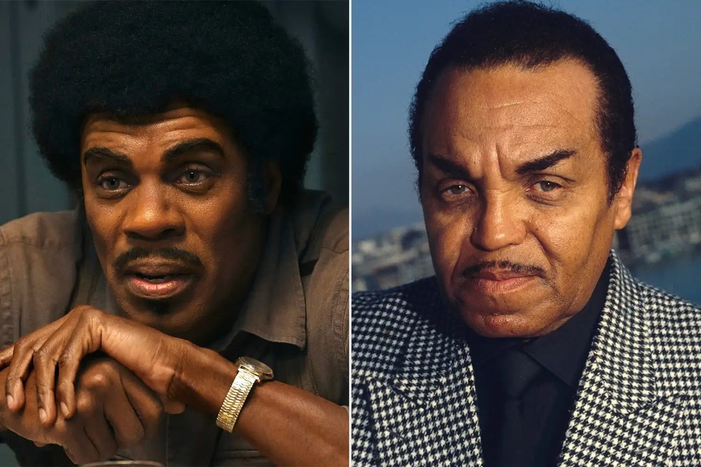 Colman Domingo como Joe Jackson — Foto: Cortesia da Lionsgate; Alain Benainous/Gamma-Rapho/Getty