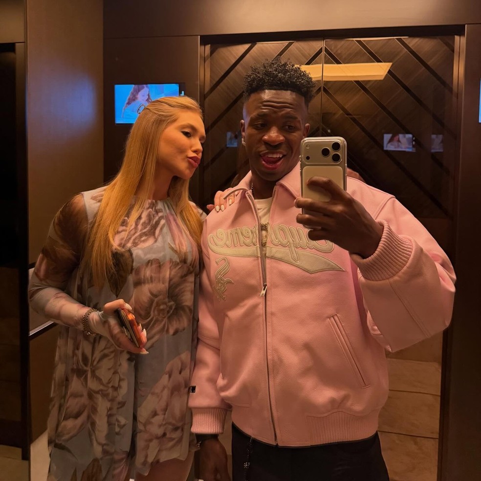 Vini Jr e Virginia — Foto: Instagram