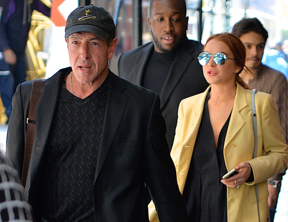 Lindsay Lohan e Michael Lohan — Foto: GettyImages