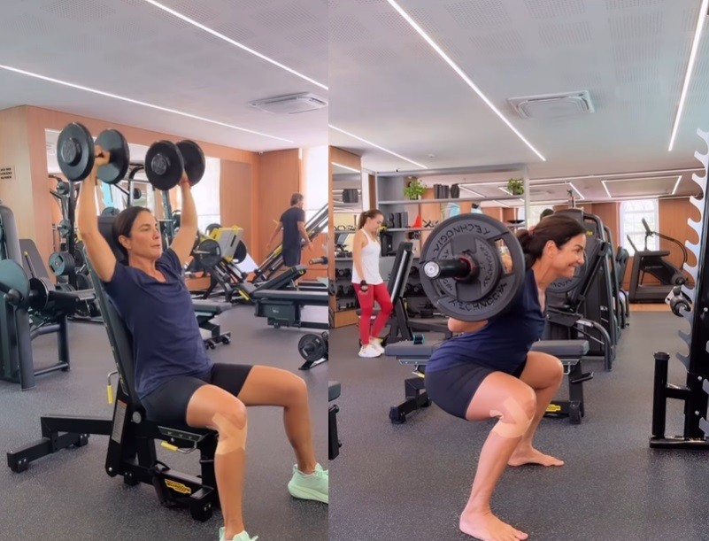 Ivete Sangalo incentiva fãs ao realizar treino pesado