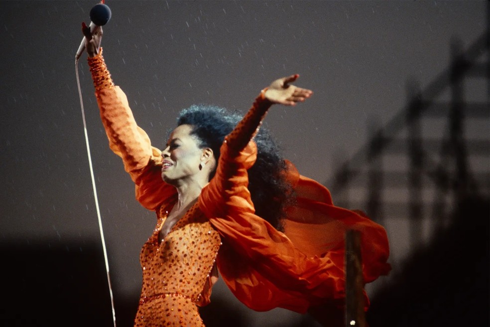 Diana Ross se apresenta em 1983 — Foto: GettyImages