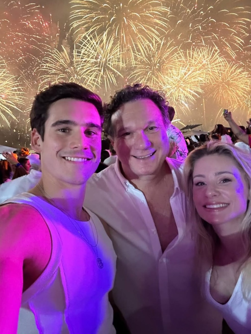 Nicolas, Edson e Giselle Prattes — Foto: Reprodução/Instagram