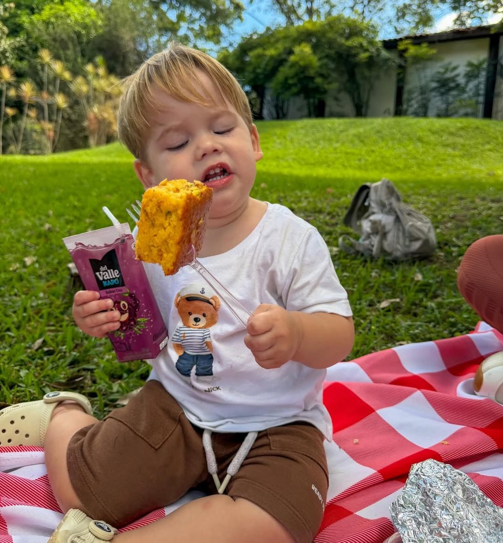 Virginia celebra o feriado com piquenique ao ar livre ao lado dos filhos — Foto: Reprodução/Instagram
