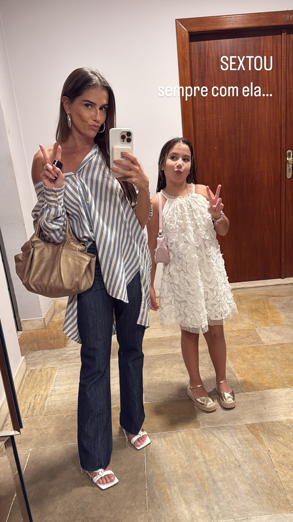 Deborah Secco finaliza semana ao lado da filha, Maria Flor — Foto: Reprodução/Instagram