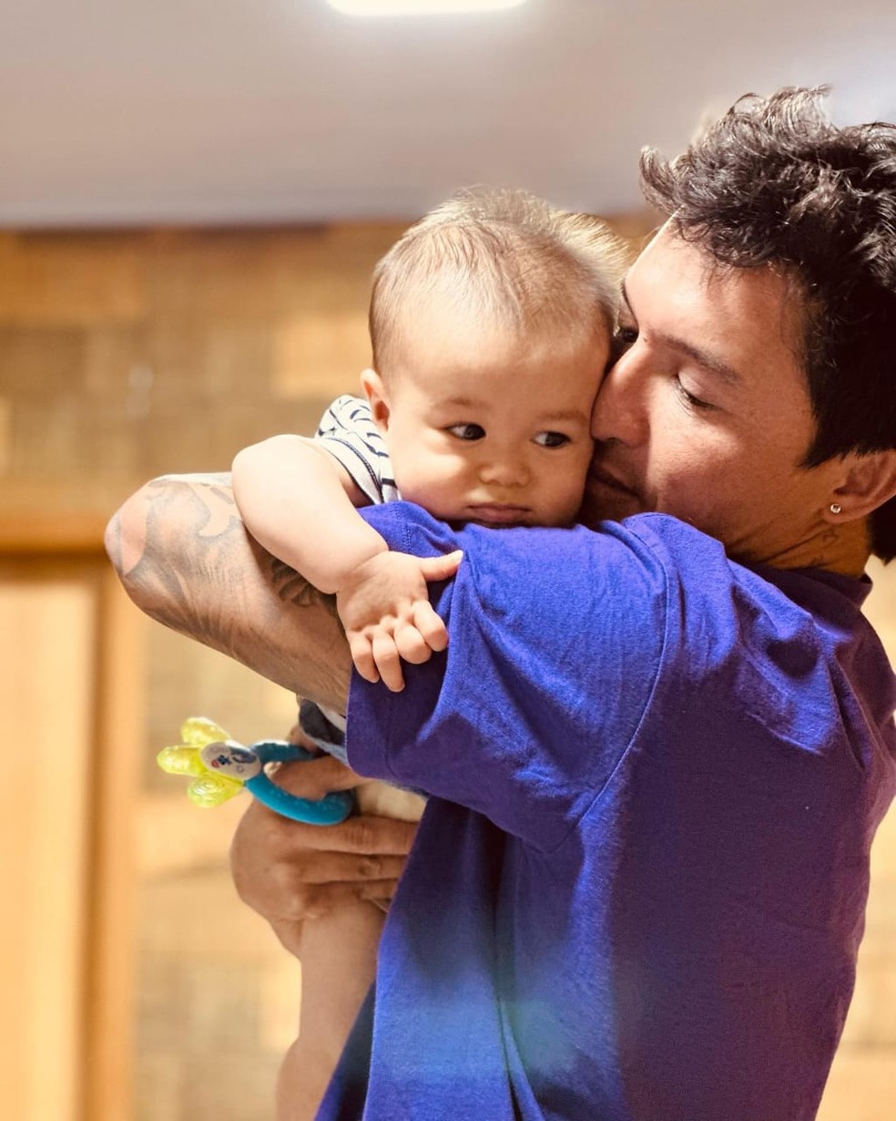 Nakagima celebra 8 meses do filho, Matteo — Foto: Reprodução/Instagram
