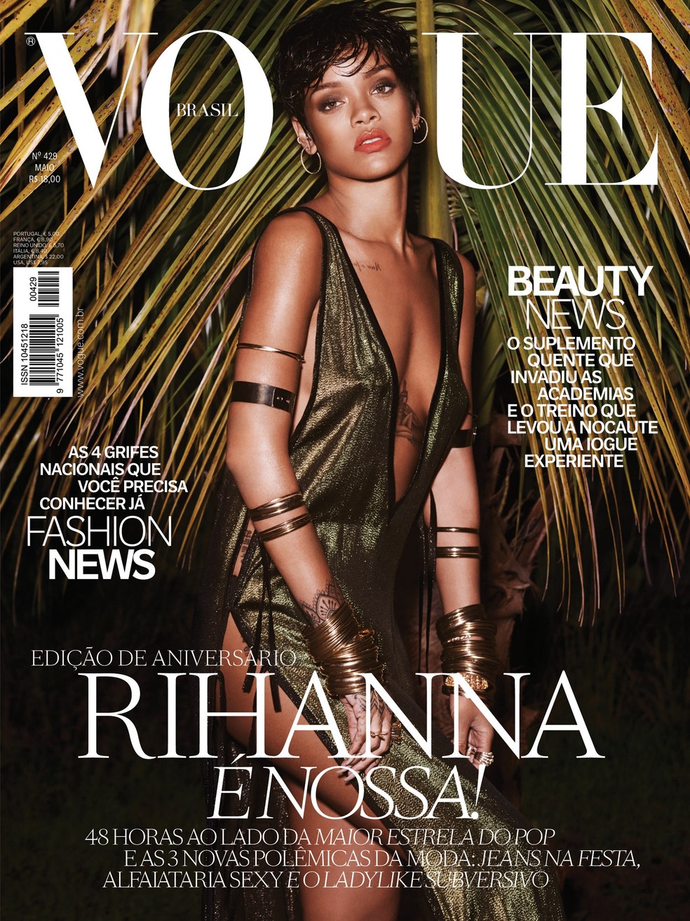 Rihanna, a capa da Vogue Brasil para maio de 2014 (Foto: Mariano Vivanco) — Foto: Vogue