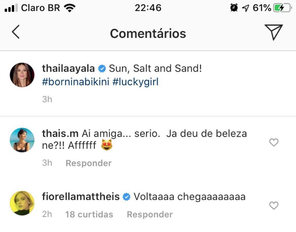 Fiorella Mattheis brinca na foto de Thaila Ayala (Foto: Reprodução / Instagram) — Foto: Vogue