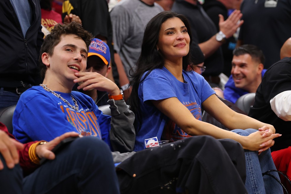 Timothée Chalamet e Kylie Jenner — Foto: Getty Images