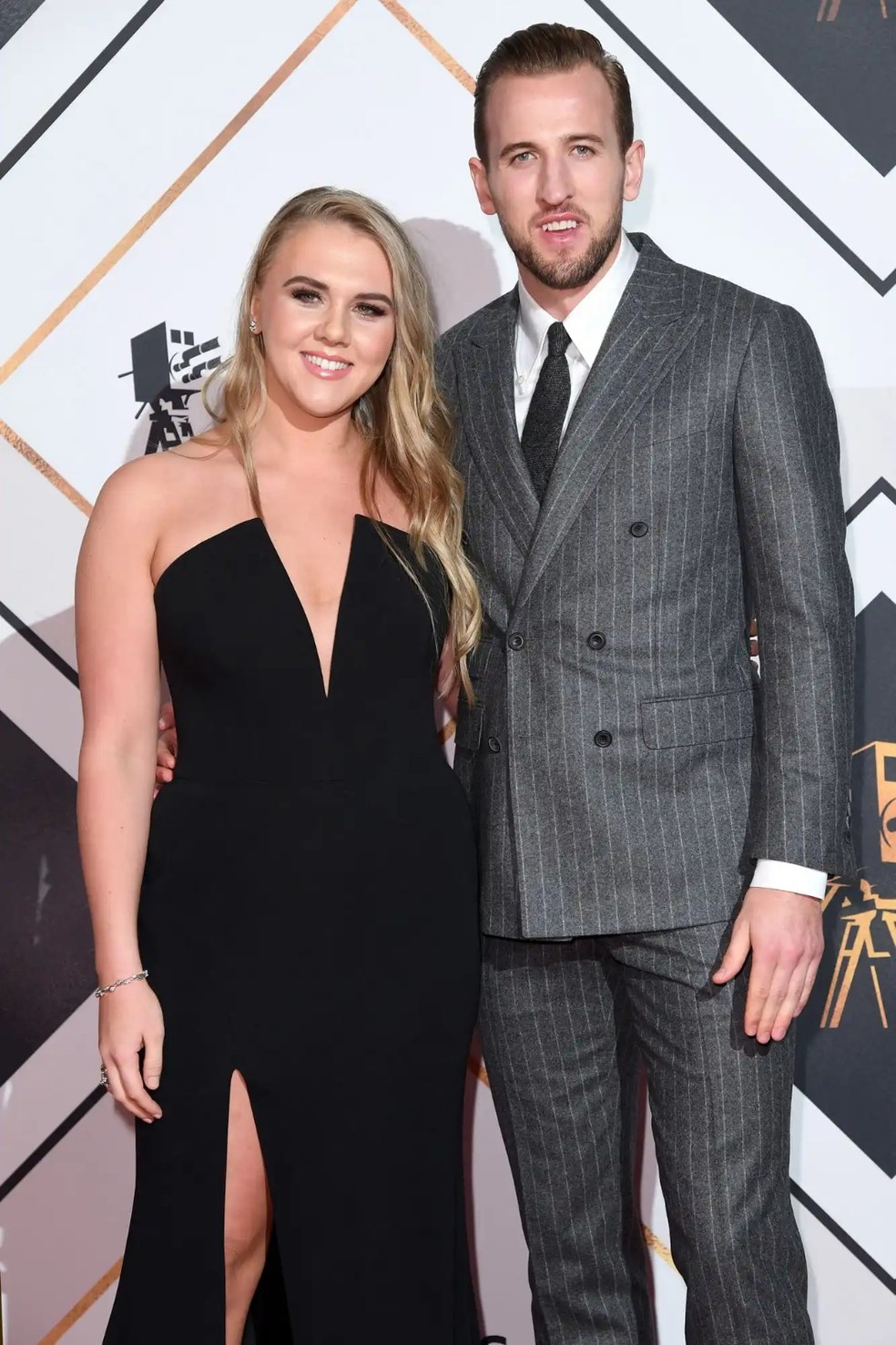 Harry Kane com sua esposa Katie Kane — Foto: GettyImages