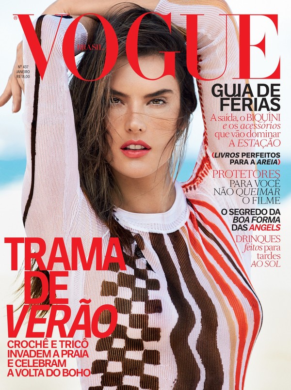 Alessandra Ambrosio estrela a edição de janeiro da Vogue Brasil