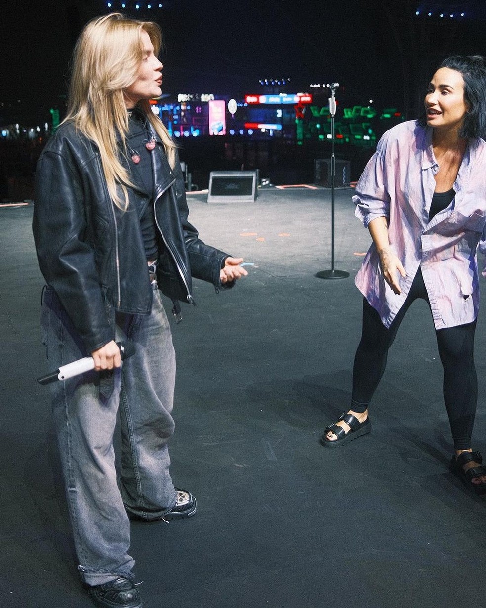 Luísa Sonza e Demi Lovato — Foto: Instagram