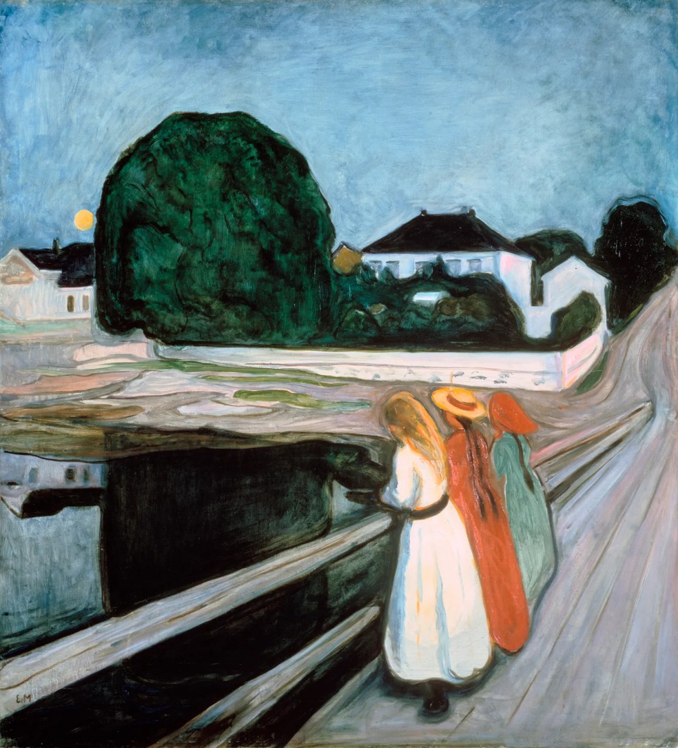 "Meninas na Ponte", 1901, de Edvard Munch — Foto: Getty Images