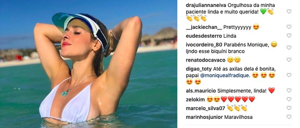 Comentários no post de Monique Alfradique (Foto: Reprodução/Instagram) — Foto: Vogue