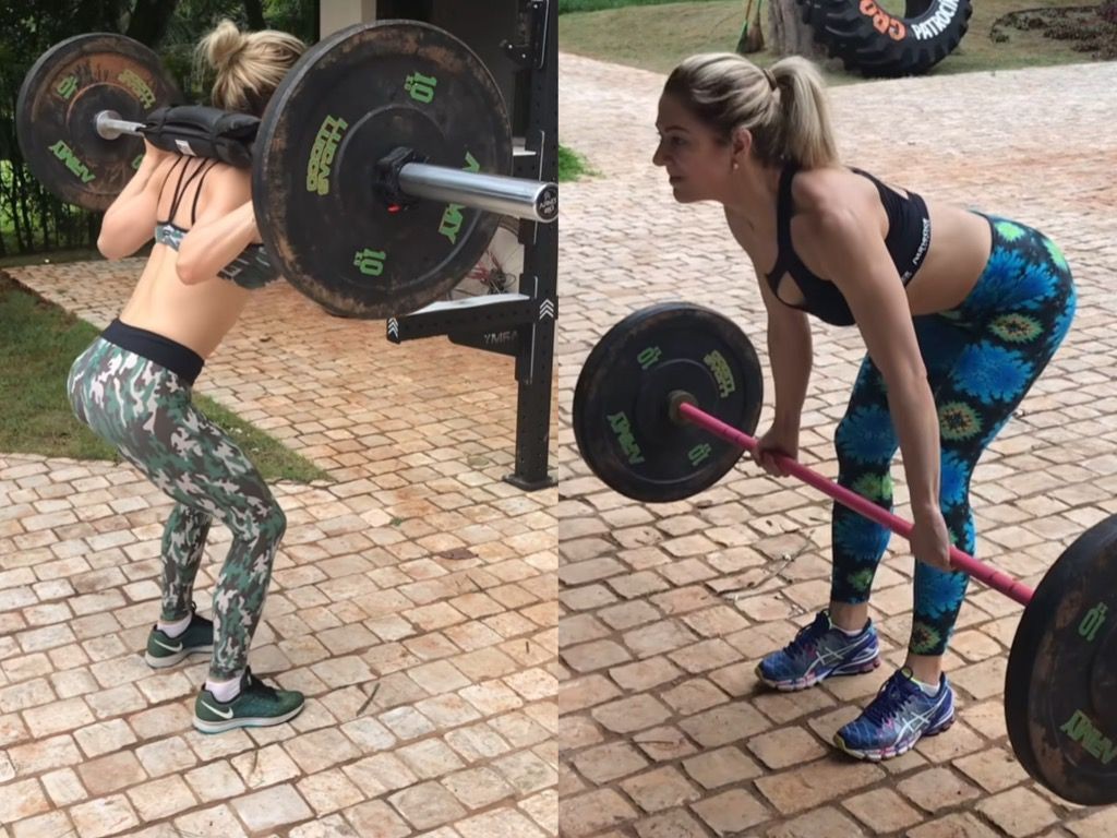Karina Lucco exibe sequência intensa de exercícios físicos desde que aderiu à vida fitness