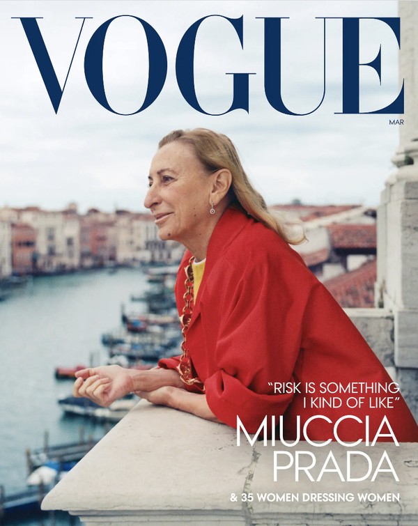 Aos 74 anos, Miuccia Prada é a estrela da capa da Vogue americana