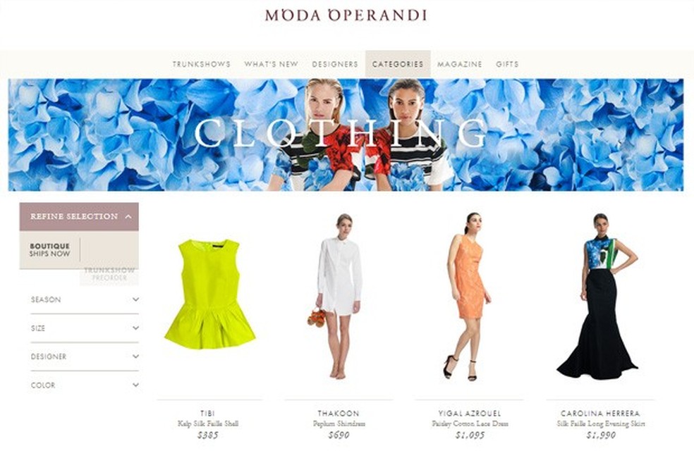 Moda Operandi lança seção Boutique com peças para entrega imediata