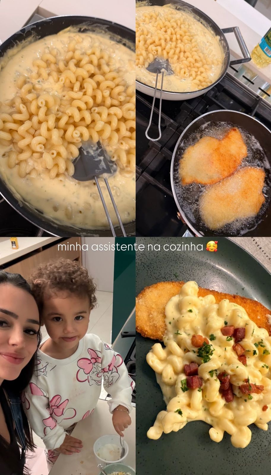 Bruna Biancardi exibe momento fofo cozinhando ao lado de Mavie: "Minha assistente"