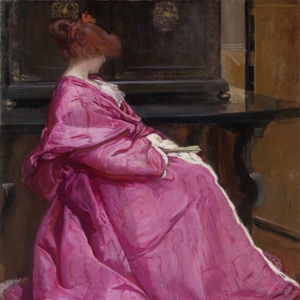 'Le Domino Rose', John Humphreys Johnston (1895) @mfaboston — Foto: Reprodução Instagram