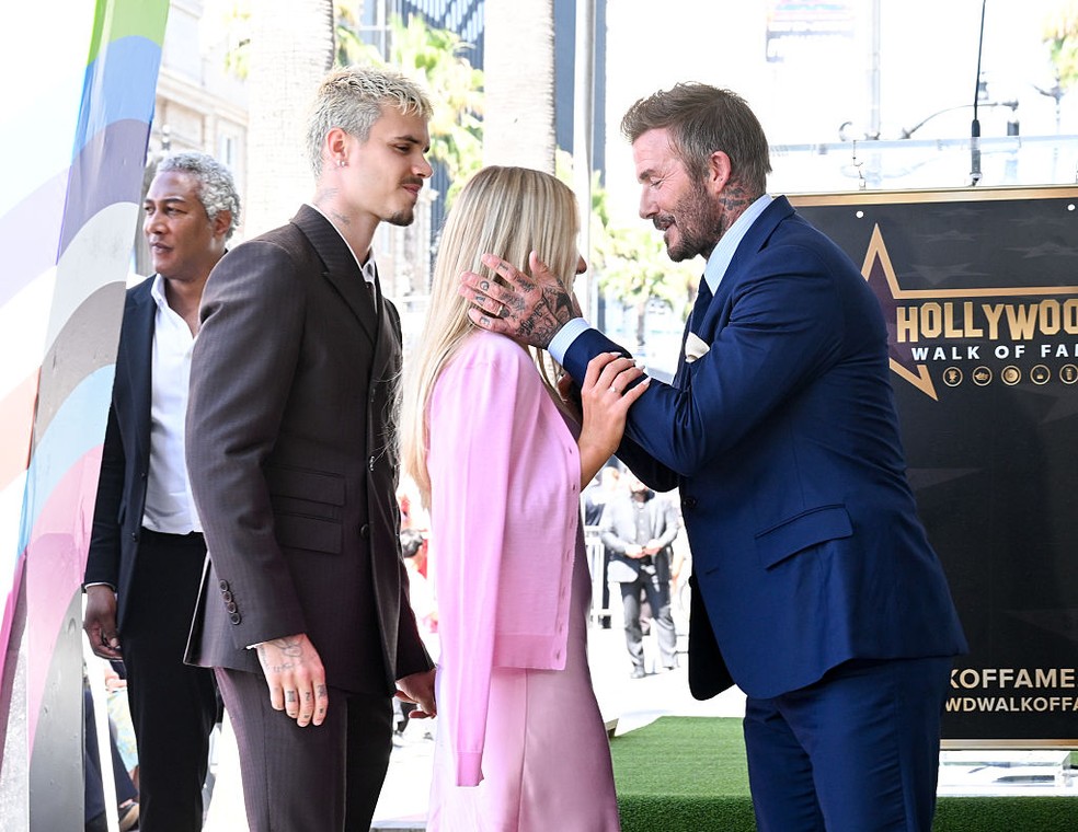 David Beckham é homenageado na Calçada da Fama — Foto: GettyImages