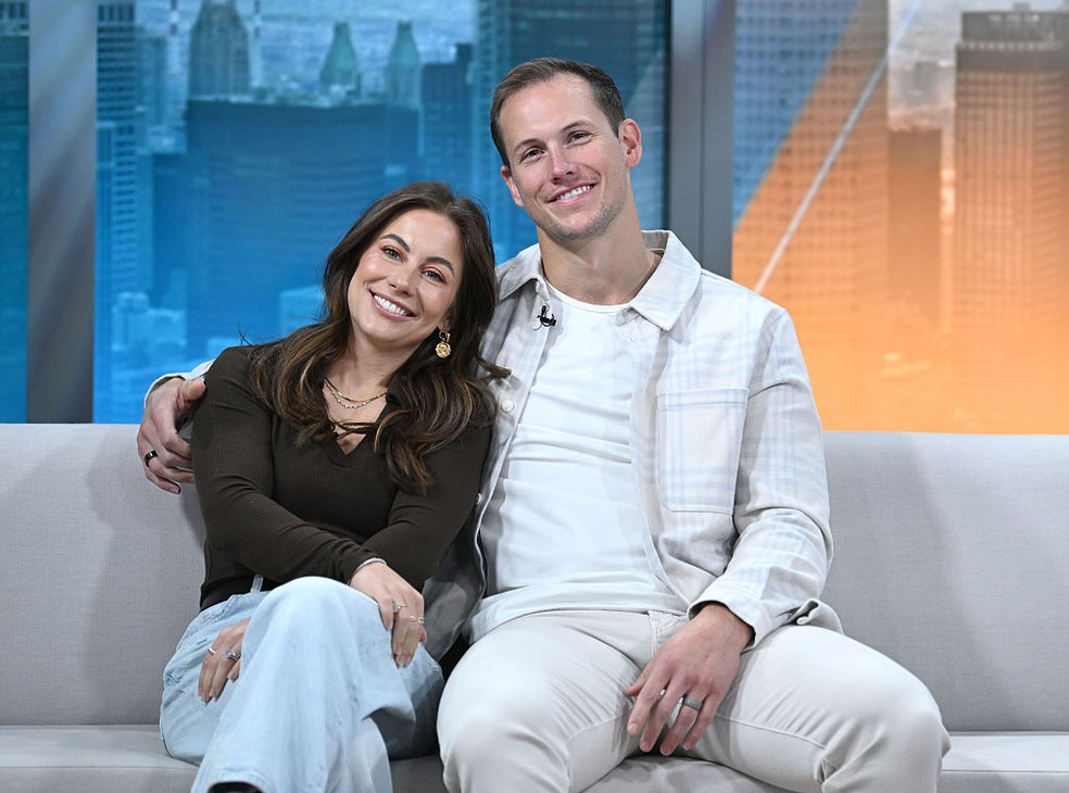 Shawn Johnson e o marido, Andrew East — Foto: GettyImages
