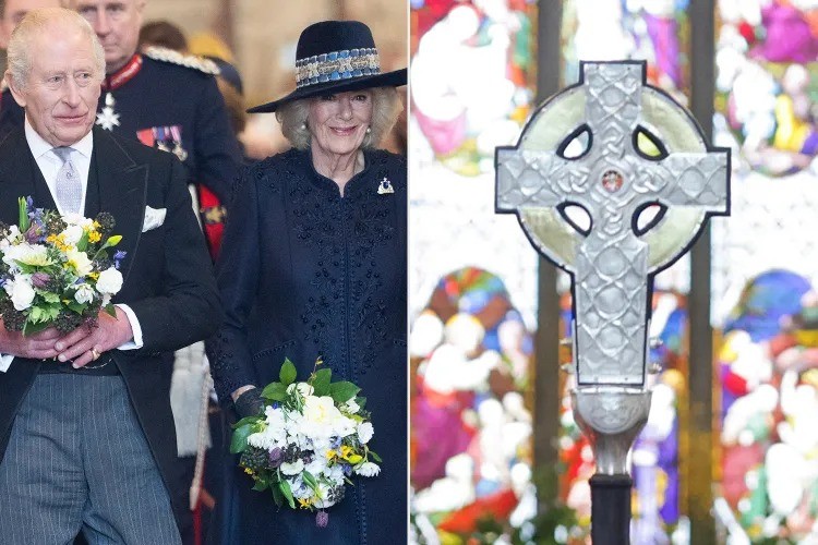 Cruz histórica volta a ganhar destaque em cerimônia com Rei Charles e Rainha Camilla no País de Gales