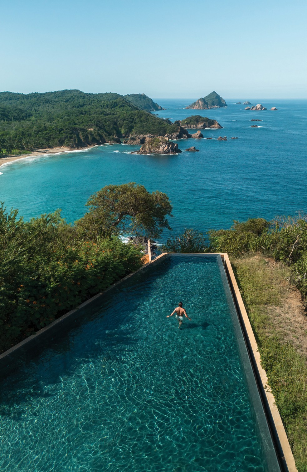 Cravado em uma reserva à beira do pacífico mexicano, o Four Seasons Tamarindo garante luxo, isolamento e total desconexão — Foto: Divulgação