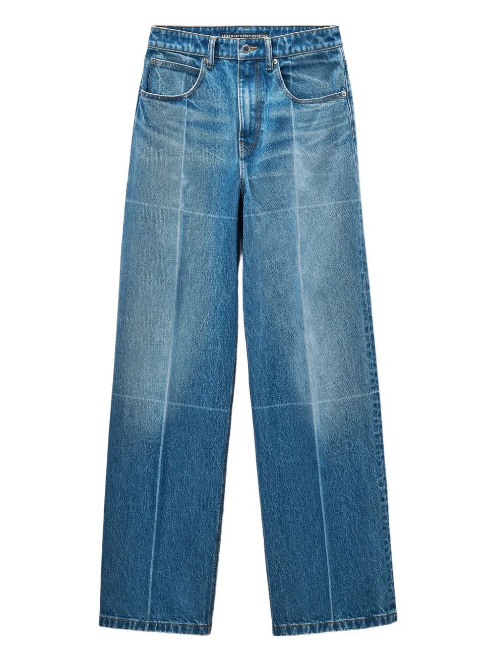 Calça jeans com recorte desbotado, da Alexander Wang — Foto: Divulgação