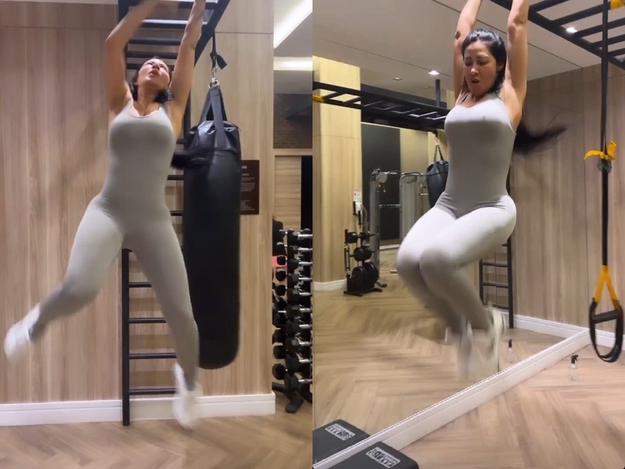 Simaria exibe treino pesado e impressiona com performance