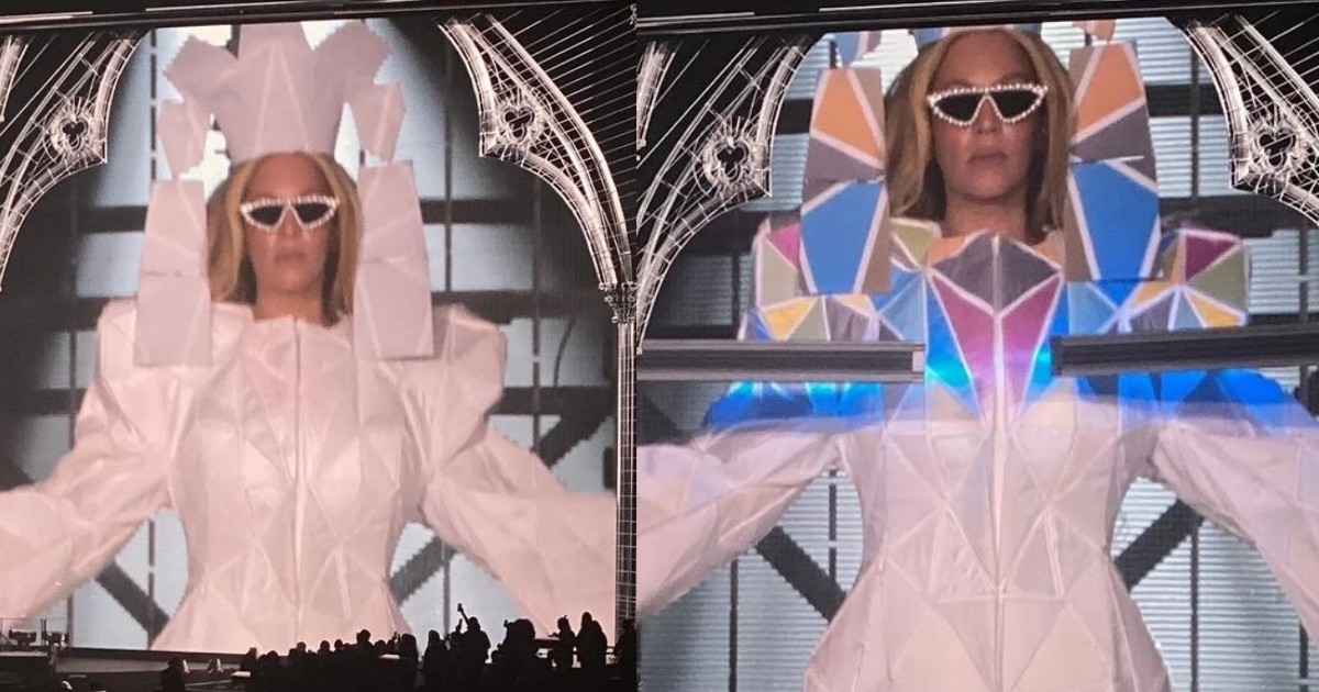 Beyoncé usa vestido que muda de cor no palco da Renaissance Tour