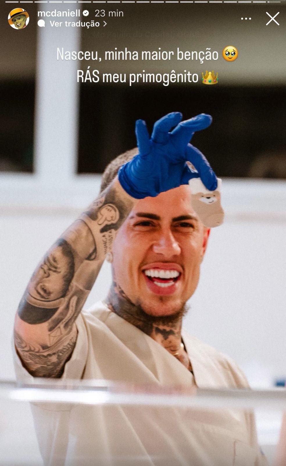 Nasce filho de MC Daniel — Foto: Reprodução/Instagram