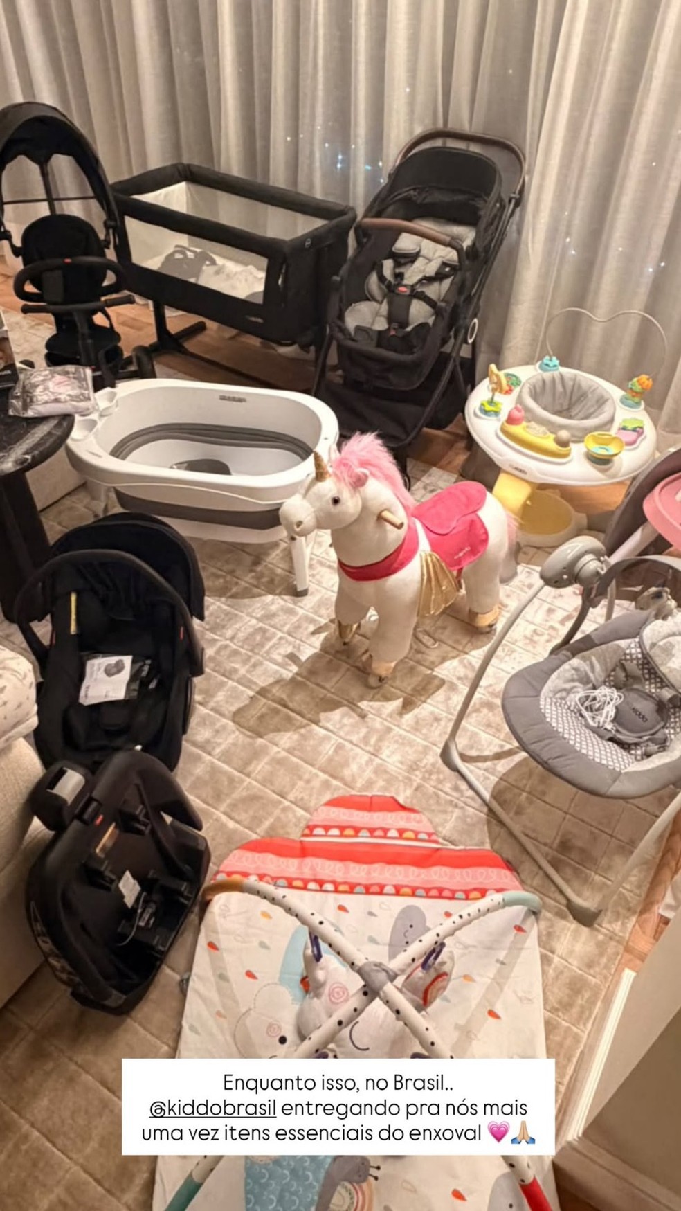 Enxoval de Mariah, filha de Neymar e Bruna Biancardi — Foto: Reprodução/Instagram