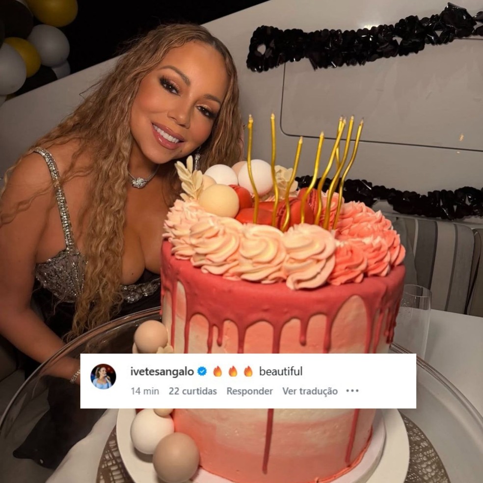 Ivete Sangalo comenta em post de Mariah Carey — Foto: Reprodução/Instagram