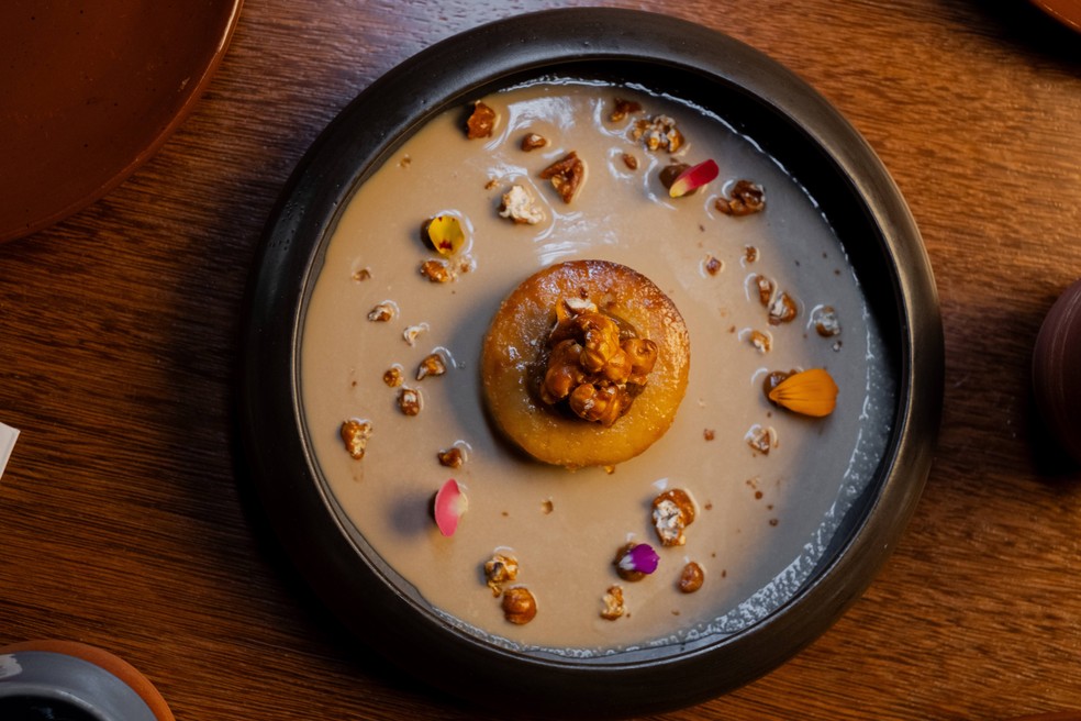 Bolo de milho do Preta Maria, novo restaurante da chef Bela Gil — Foto: Divulgação/Thiago Britto