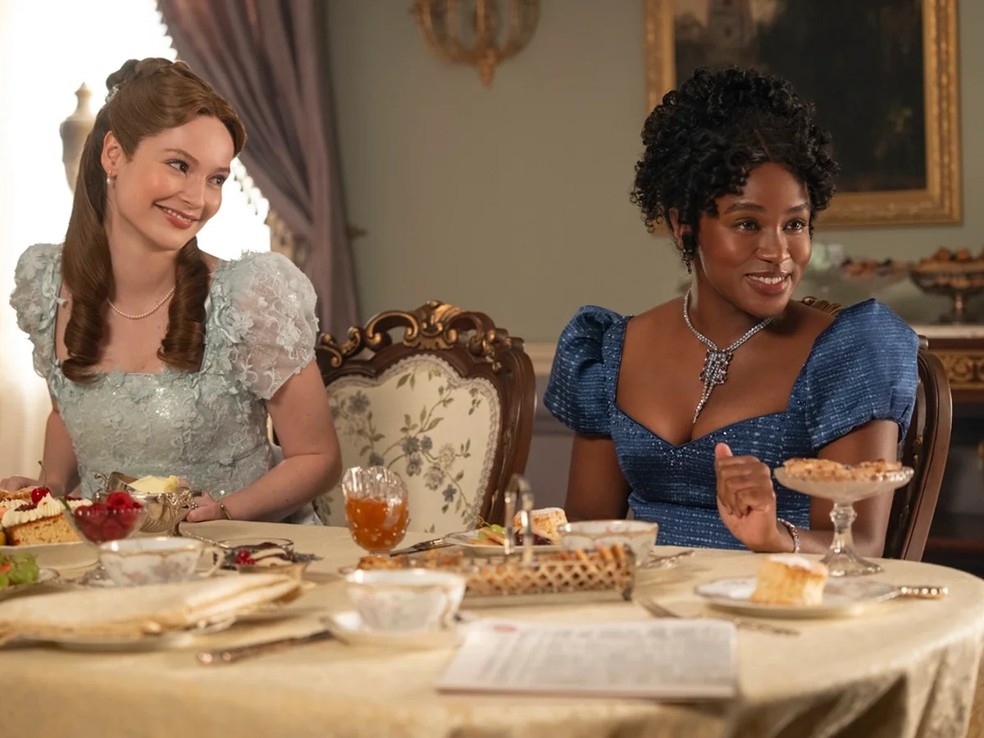 Francesca e Michaela em Bridgerton — Foto: Reprodução/Netflix