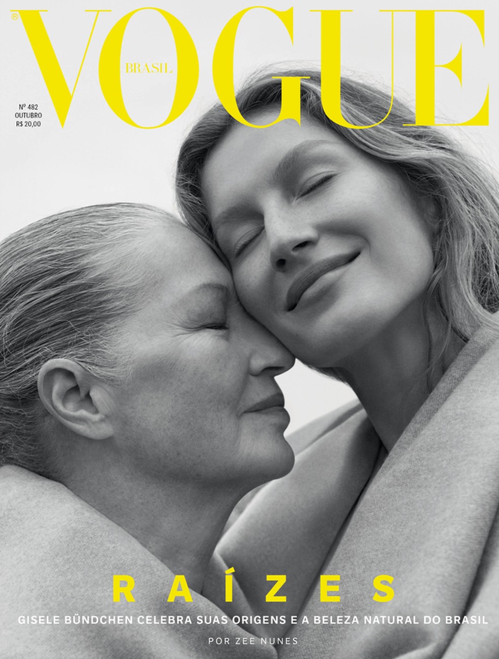 Vânia, mãe de Gisele Bündchen, foi capa da Vogue Brasil com a filha — Foto: Vogue Brasil