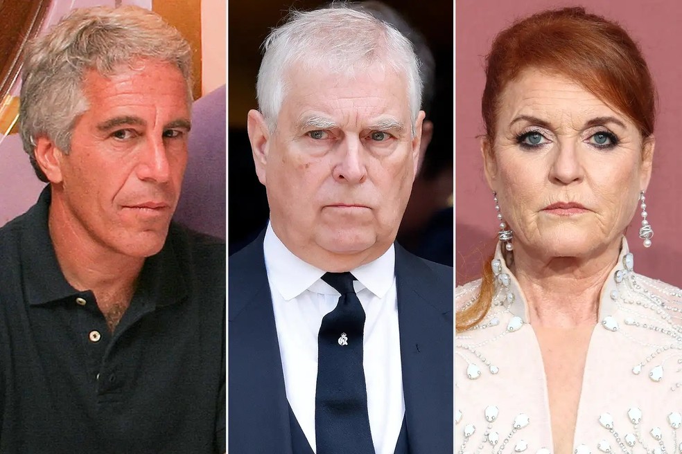 Jeffrey Epstein; Ex-Príncipe Andrew; Sarah Ferguson — Foto: Rick Friedman/Corbis via Getty; Max Mumby/Indigo/Getty; Mike Marsland/WireImage