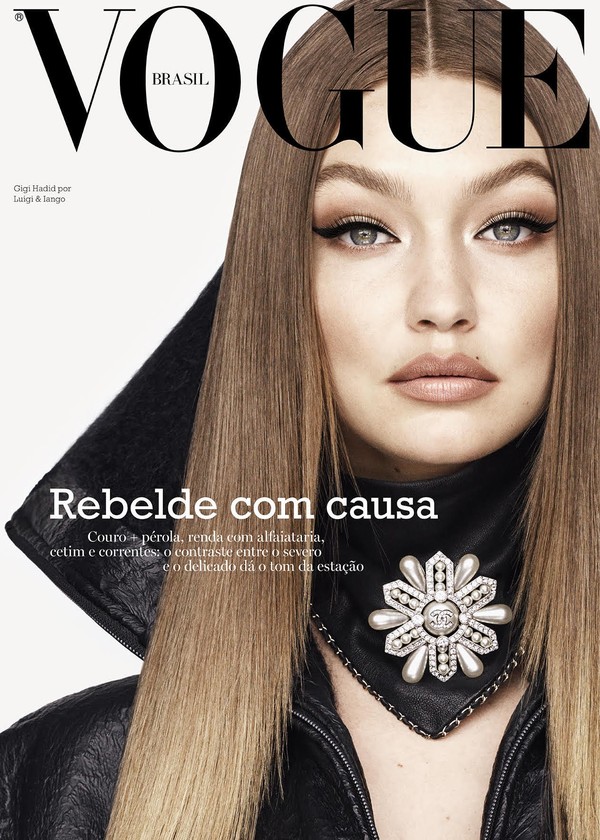 Gigi Hadid é a cover-girl da edição de setembro da Vogue Brasil em