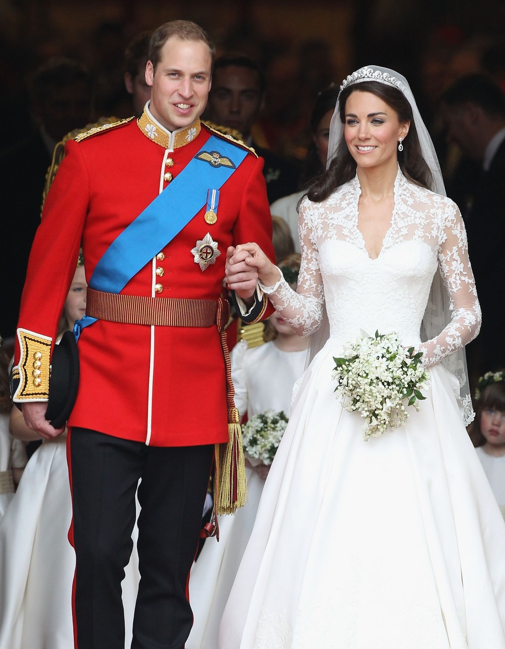Príncipe William e Kate Middleton no casamento que parou o mundo em 2011 (Foto: Getty Images) — Foto: Vogue