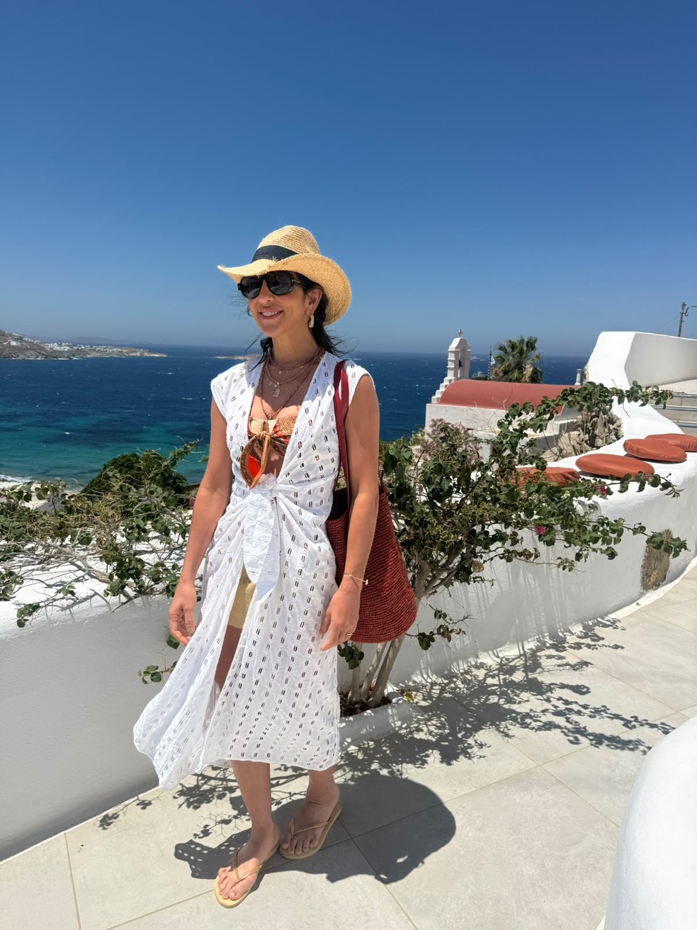 Nathalia Dias Gomes em Mykonos — Foto: Acervo Pessoal