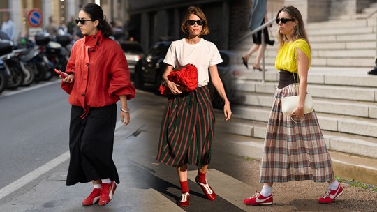 Tênis vermelho: 8 modelos para realçar os looks casuais com a cor-desejo da temporada
