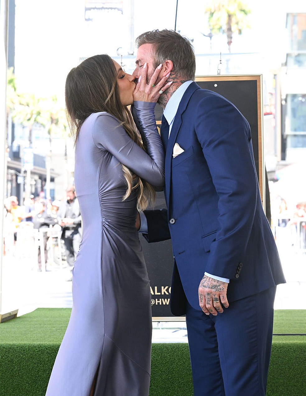 David Beckham é homenageado na Calçada da Fama — Foto: GettyImages