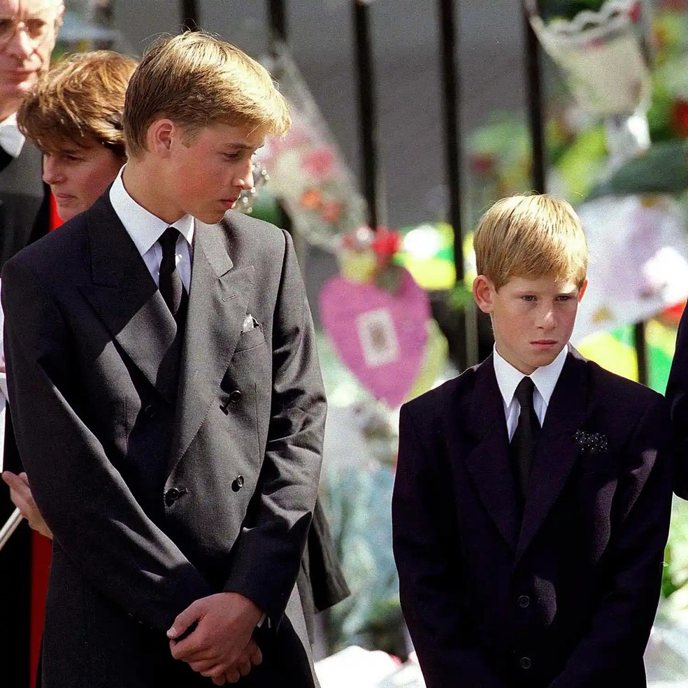 O funeral de Diana, Princesa de Gales, foi realizado na Abadia de Westminster em 6 de setembro de 1997 — Foto: GettyImages