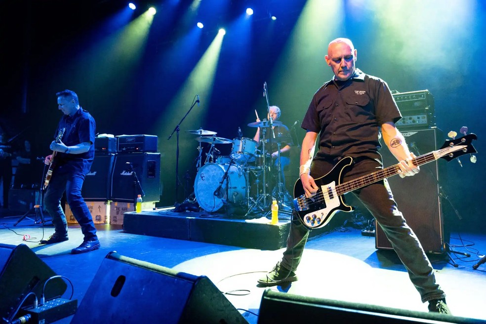 O grupo The Mark of Cain em concerto no Tivoli, em Brisbane, Austrália — Foto: GettyImages