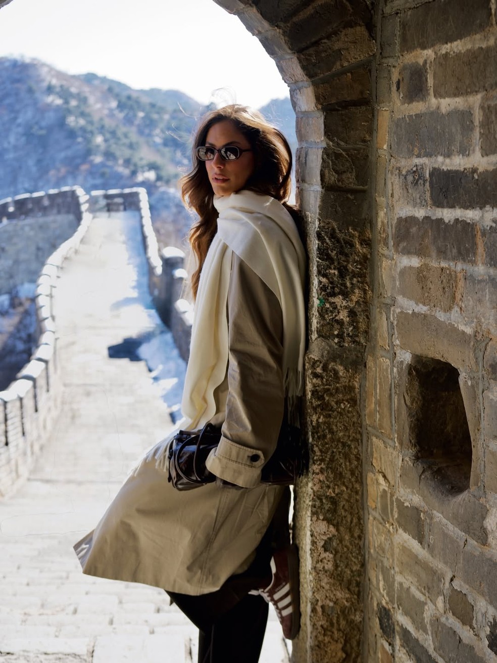 Mari Gonzalez exibe registros de passeio com Pippo Marques na Muralha da China — Foto: Reprodução/Instagram