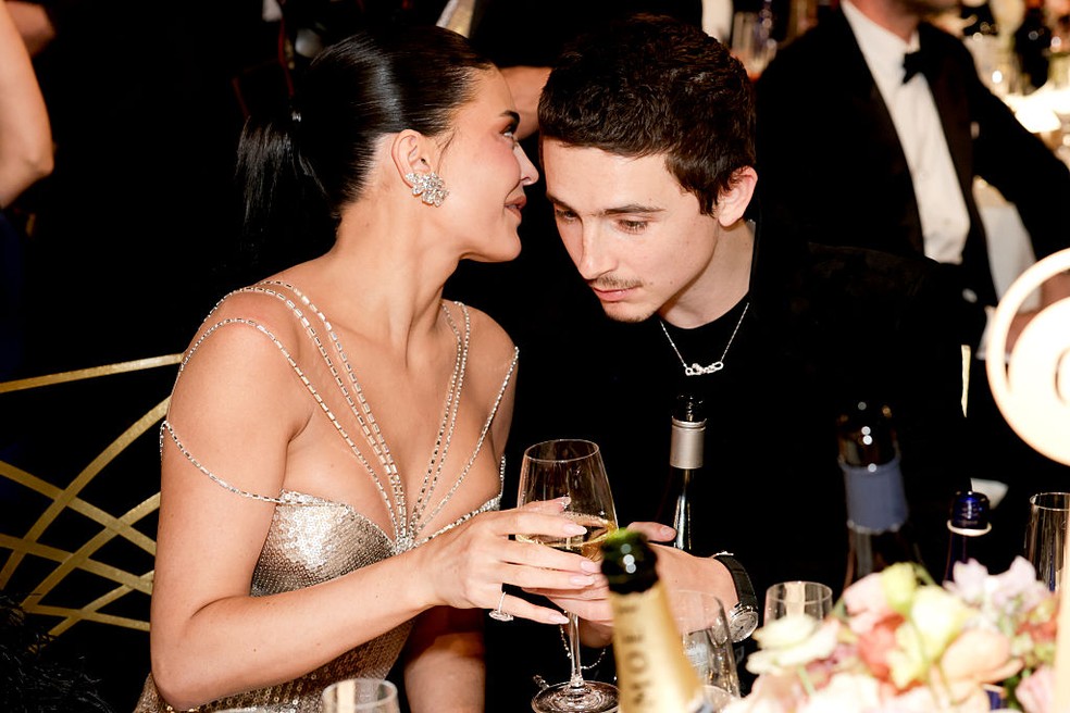 Kylie Jenner e Timothée Chalamet — Foto: Getty